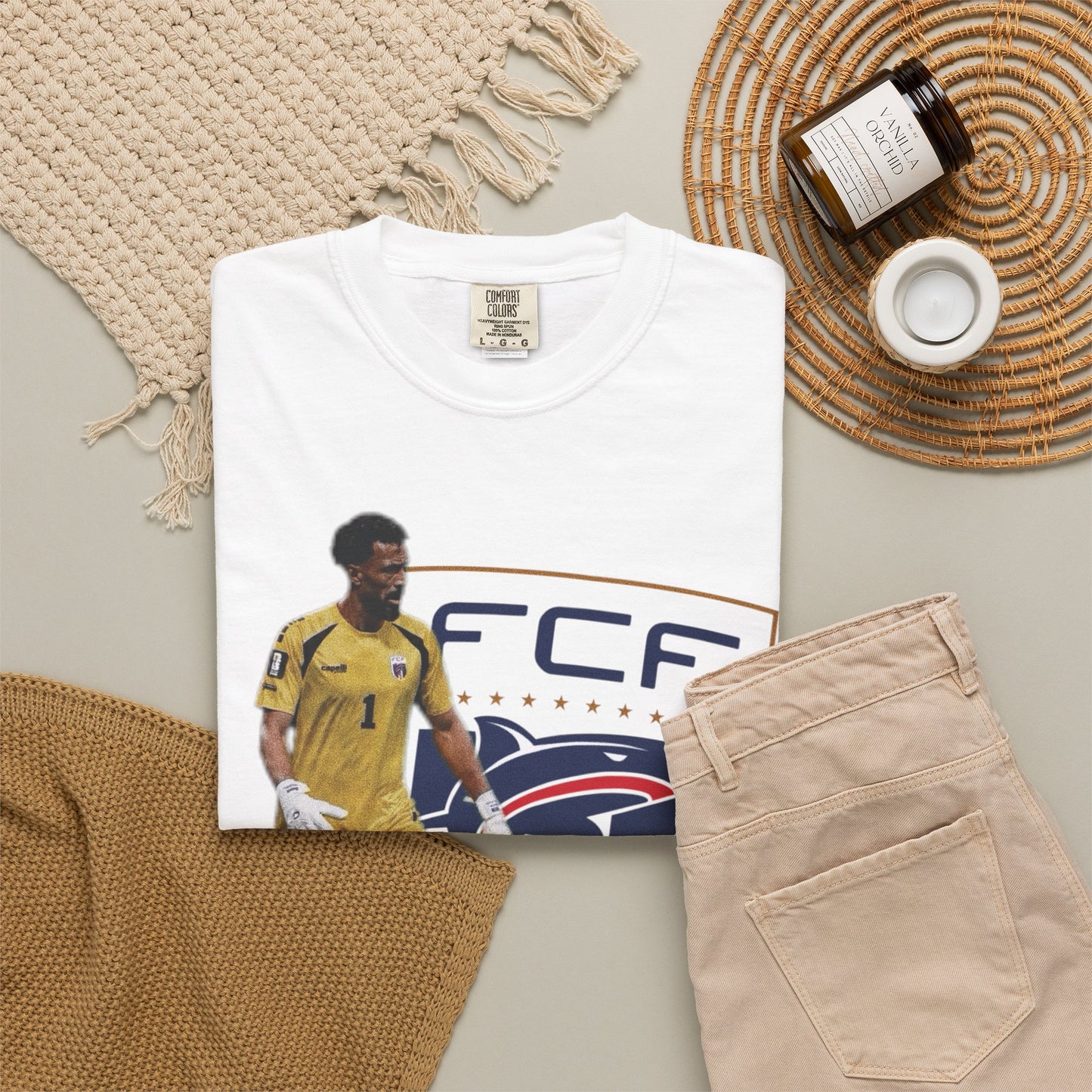 Vozinha #1 Cabo Verde Goalkeeper Graphic T-Shirt