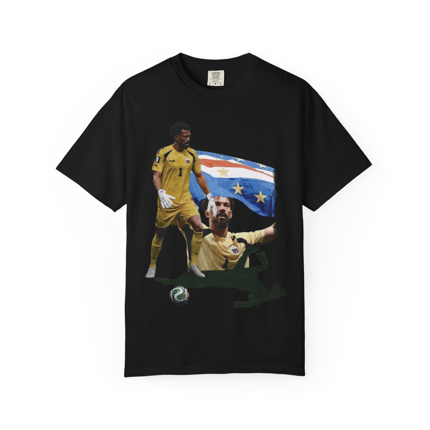 Vozinha #1 Cabo Verde  Goalkeeper Graphic T-Shirt — World Cup Fan Tee