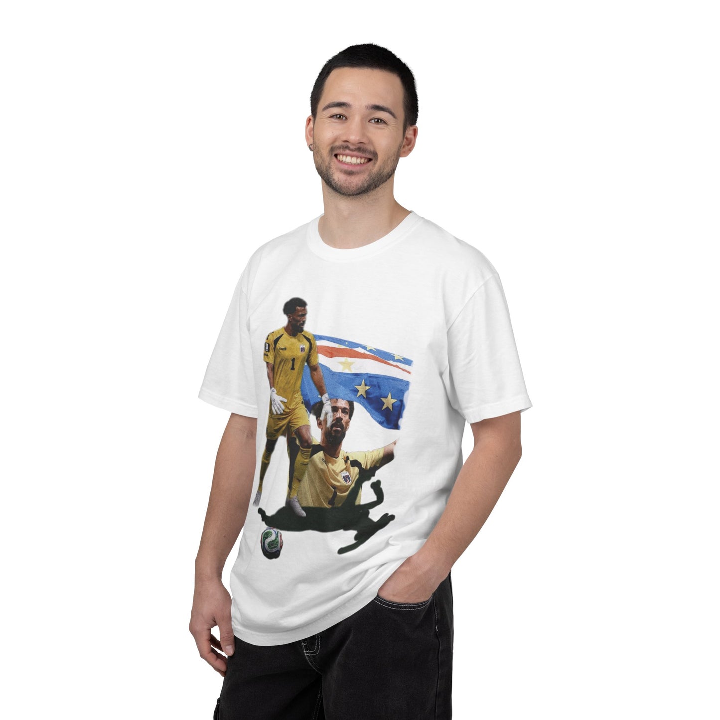 Vozinha #1 Cabo Verde  Goalkeeper Graphic T-Shirt — World Cup Fan Tee