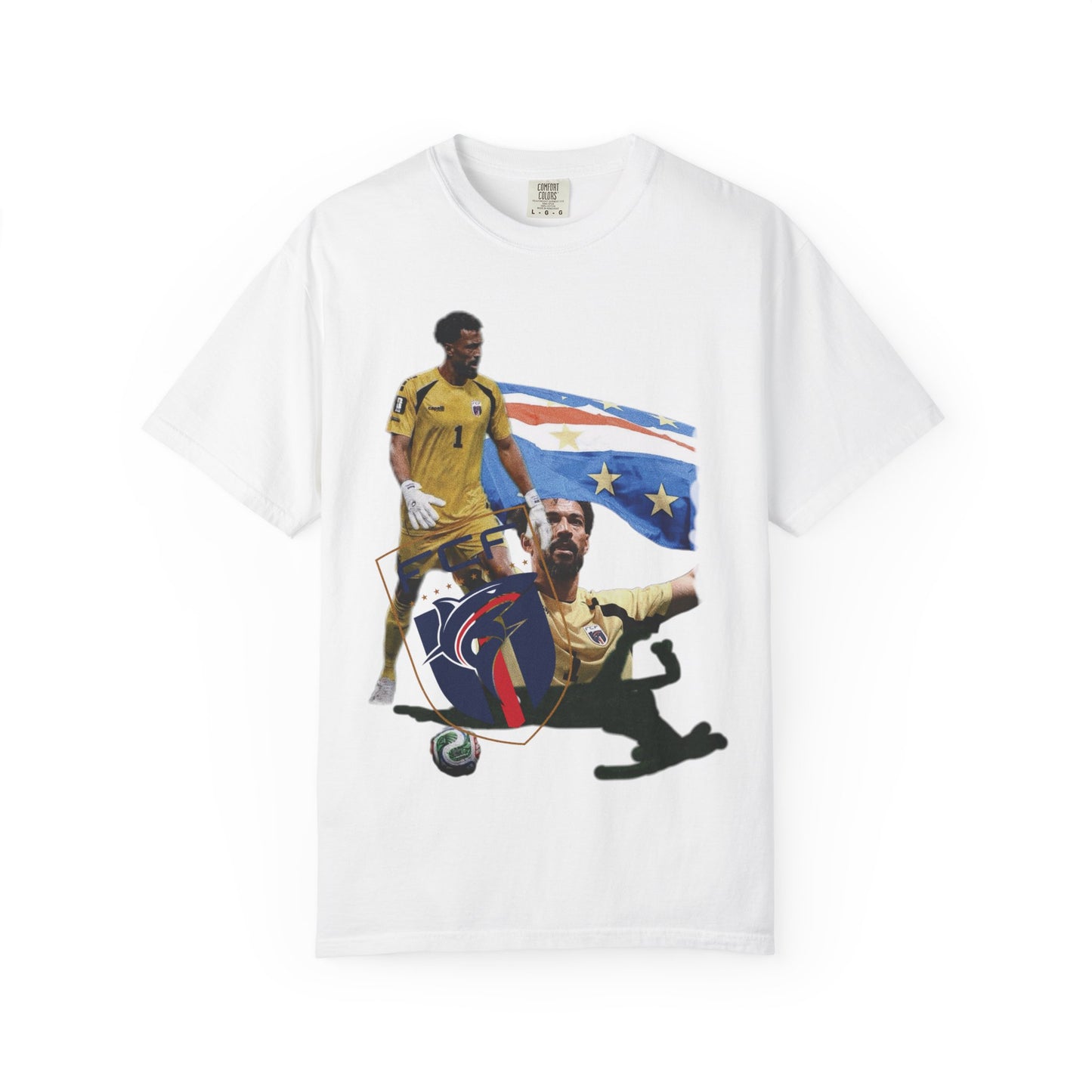 Vozinha #1 Cabo Verde Goalkeeper Graphic T-Shirt