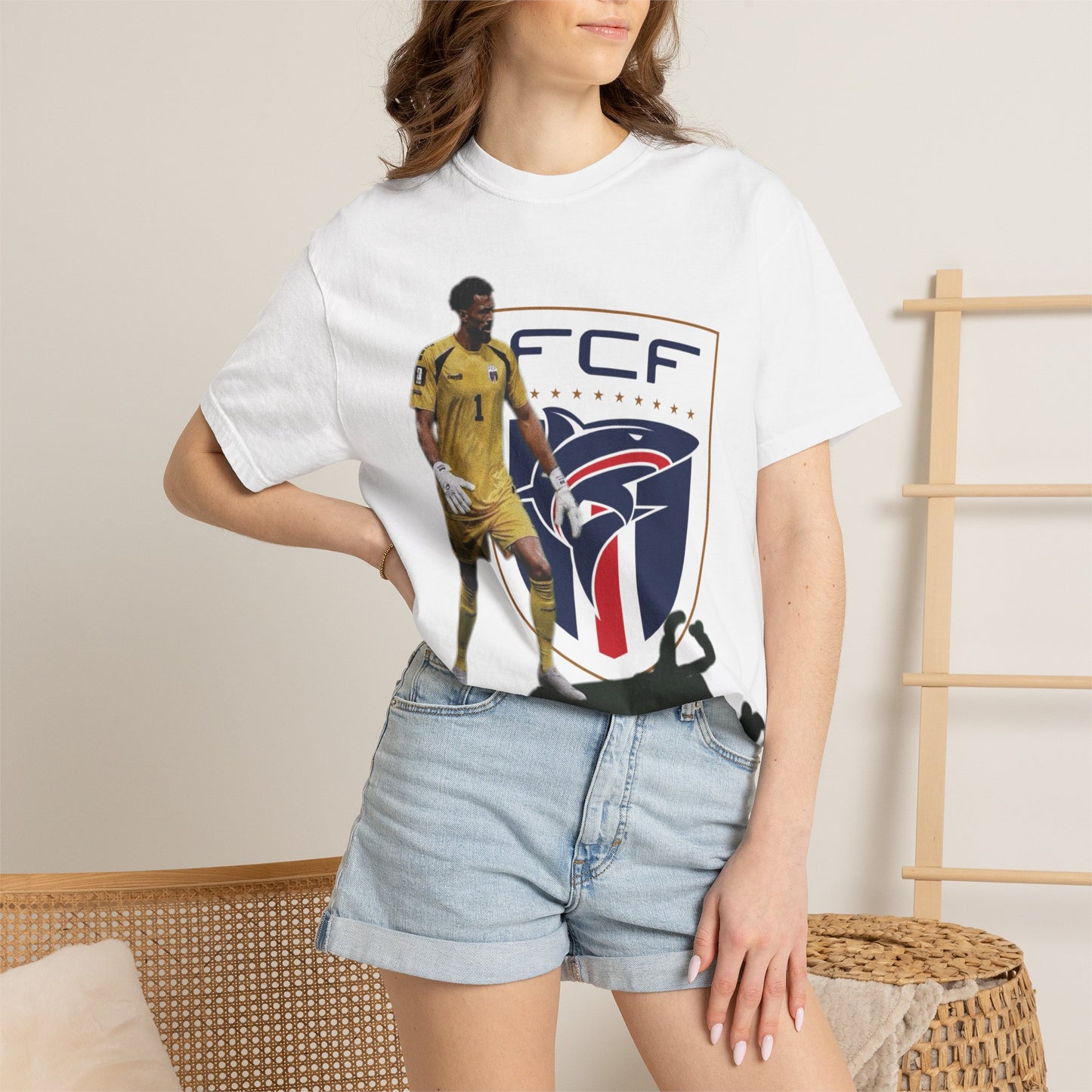 Vozinha #1 Cabo Verde Goalkeeper Graphic T-Shirt
