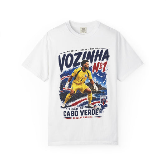 Vozinha "Best Goalkeeper in World Cup" T-Shirt — Cabo Verde National Team (Portuguese)